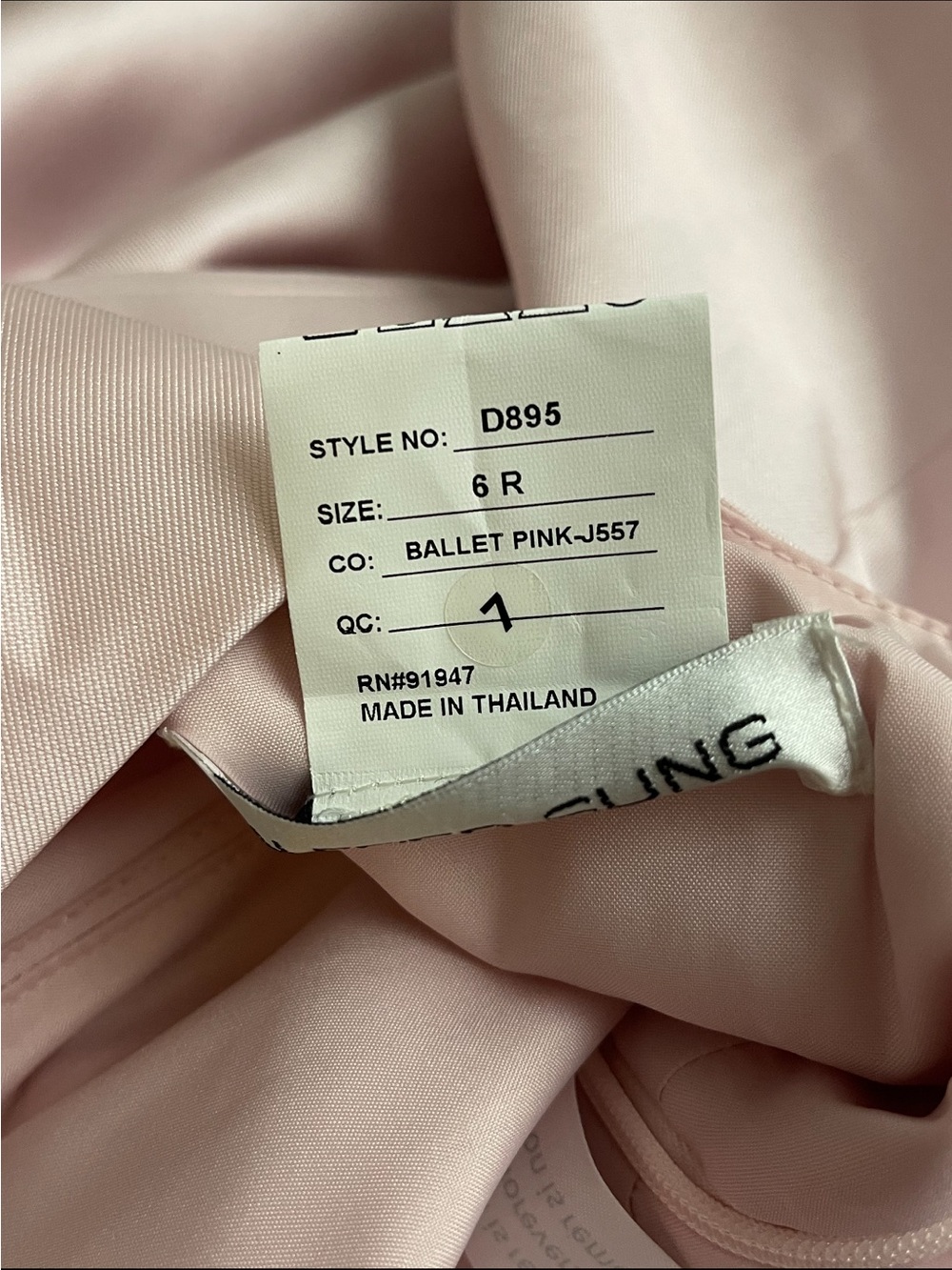 ALFRED SUNG Ballet Pink Satin Maxi Dress- NWT - Picture 11 of 11